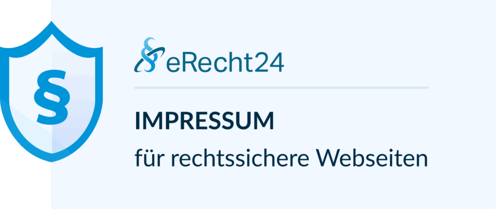 Impressum-Schild für rechtssichere Webseiten